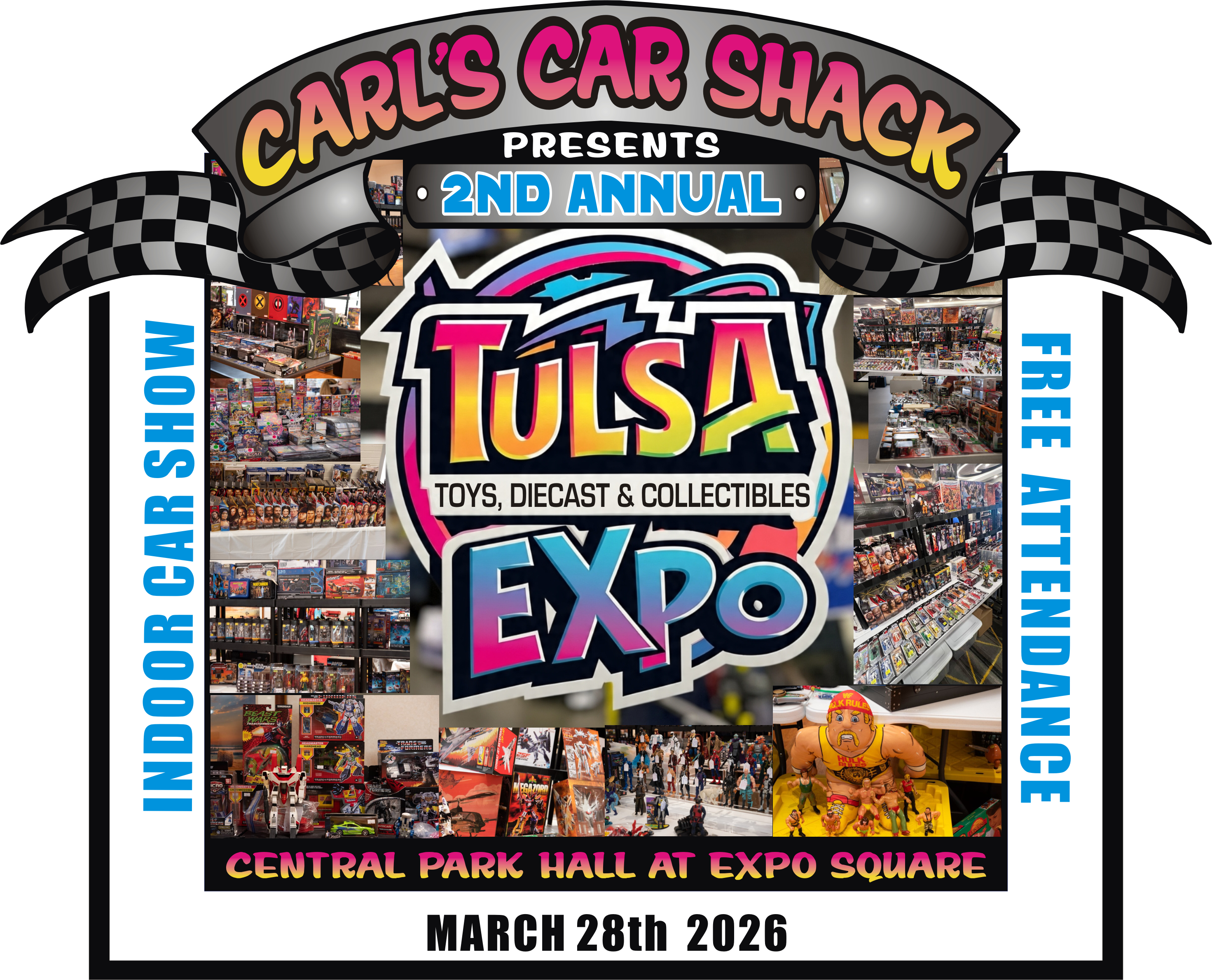1st Annual Tulsa's Premiere Diecast, Toys, and Collectables Show presented by Carl's Car Shack - March 29, 2025, Central Park Hall at Expo Square